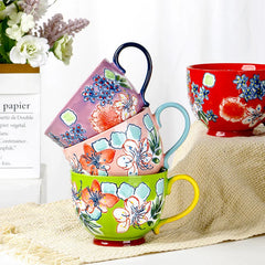 Keramik Kaffeetasse – Handbemaltes Design – 501-600 ml