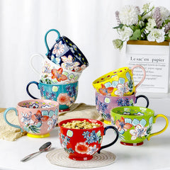 Keramik Kaffeetasse – Handbemaltes Design – 501-600 ml