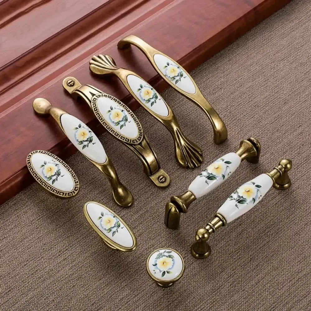 Keramik Schrankgriff – Vintage Design – 96mm