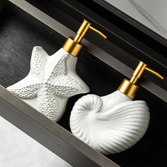 Keramik Seifenspender – Retro Ozean Stil, 18cm