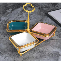 Keramik Snackplatte – Quadratisch, Stilvolle Tischdeko