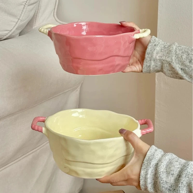 Keramik Suppenschüssel – Simple Töpferware – Grosses Volumen