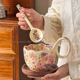 Keramik Tasse mit Löffel – Prairie Chic, 301-400ml