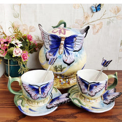 Keramik Teebehälter – Handbemalt Orchidee – Umweltfreundlich