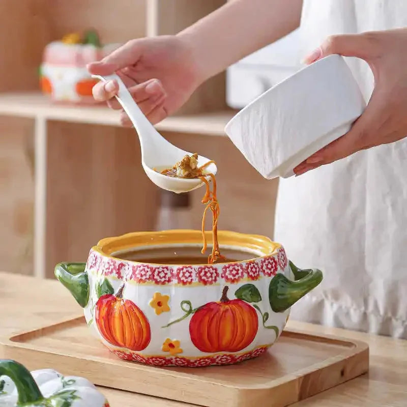 Keramikschüssel – Doppelgriff & Deckel – Vielseitiges Design