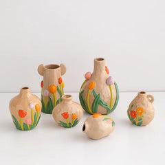 Keramikvase – Chinesisches Retro-Design – Handbemalt
