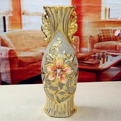 Goldene Keramikvase Europäisches Design 30x11 cm
