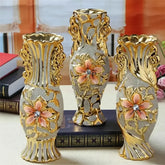 Goldene Keramikvase im europäischen Stil 30x11 cm