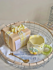 Kirschkeramik Tasse - Retro Töpferware - 8x7.5cm