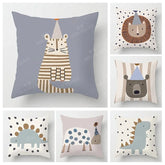 Handgemachter Boho Kissenbezug aus Plüsch mit geometrischem Muster, 45x45 cm