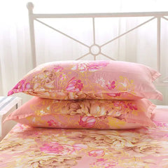 Rechteckiger Kissenbezug 48x74 cm aus Polyester/Baumwolle mit floralem Muster, mehrfarbig