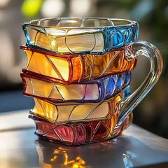 Kreatives Keramikbecher-Set – Handgemalt Retro Resin