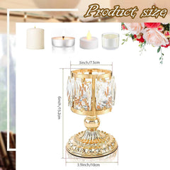 Kristall-Kerzenhalter – Europäischer Stil – 10x15x10cm