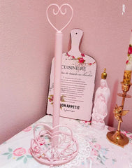 Küchenrollenhalter – Eisen Design – Pink & Weiss