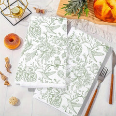 Küchentücher – Modernes Grünes Blumenmuster – 40x60 cm