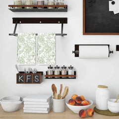 Küchentücher – Modernes Grünes Blumenmuster – 40x60 cm