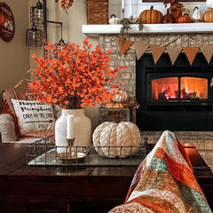 Kunstblumen Ast – Elegante Herbstdeko – 5 Stück