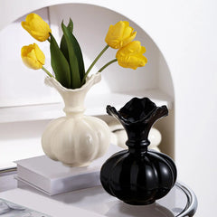 Kürbisvase – Keramik Modern – 15x20cm Tischdeko