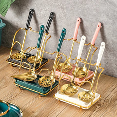 Löffelablage & Deckelhalter – Keramik Weiss 17.5x13x28cm