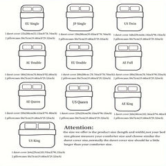 Luxus Bettwäsche Set aus besticktem Polyester, Farbe: Weiss-Schwarz, Grösse: 180x210 cm, im japanisch-koreanischen Stil