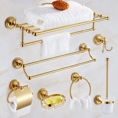 Luxus Gold Messing Badezimmer Set – Wandmontage