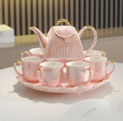 Luxus-Teeset – Rotierende Tasse – Pink oder Grün