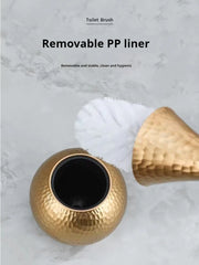 Luxus Toilettenbürsten Set – Gold, Langstiel