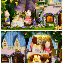 Miniatur Puppenhaus – Holzstil – Schlafzimmerdeko