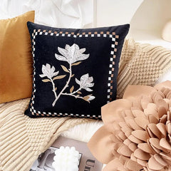 Mittelalterliche Bestickte Samtkissen - Retro Charme 30x50cm