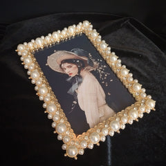 Moderner Metallrahmen – Perleneinlage – 6-7 Zoll