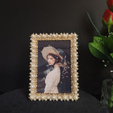 Moderner Metallrahmen – Perleneinlage – 6-7 Zoll