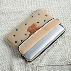 Niedliche Bären-Laptophülle – Polyester Cartoon – Grössen 13-16 Zoll