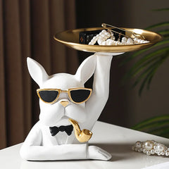 Nordic Style Cool Dog Skulptur – Harztablett Kunst