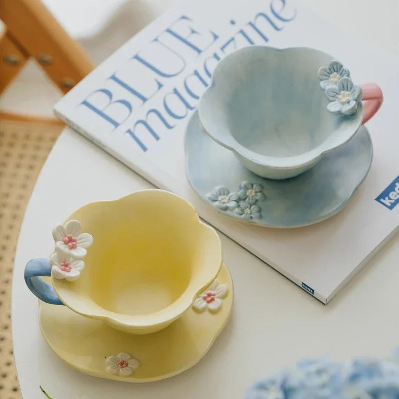 Nordische Keramik-Kaffeetasse – Handgefertigt, Bürostil