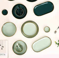 Nordisches Keramikgeschirr – Elegantes Design mit Goldrand