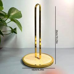 Papierhandtuchhalter – Eisen & Bambus – Gold Dekor