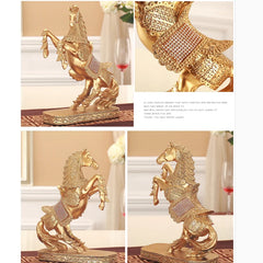 Pferdeskulptur – Origami-Design – Harz – Wohnaccessoire