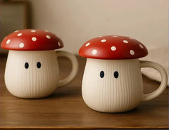 Pilz-Krügenset – Handbemalte Keramik 700ml/400ml