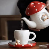 Pilz-Krügenset – Handbemalte Keramik 700ml/400ml