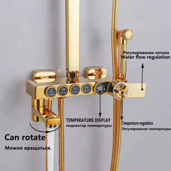 Regenduschen-System – Edelstahl Design – Höhenverstellbar