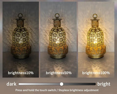 Retro Eisenkunst Tischlampe aus Metall, Farbton des Schirms A, stilvolles Design