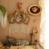 Europäischer Fotorahmen im Vintage-Stil mit Engelrelief aus Resin, Farbe: C