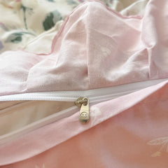 Romantische Blumenmuster – Koreanische Baumwoll-Bettwäsche