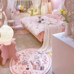 Runde Cartoon-Teppiche – Flanell & Rutschfest – 80X80cm