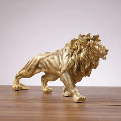 Goldener Löwen-König – Resin-Skulptur – 37CM Tischdeko
