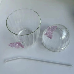 Glasbecher – Schmetterling Design – 400ML, Zuhause