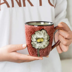 Handbemalte Keramiktasse – Koreanischer Stil – 350ml