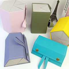 Faltbarer Brillenorganizer – PU Leder – Multi-Steckplätze