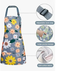 Wasserdichte Schürze – Verstellbares grünes Design – 71x67 cm