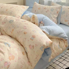 Süsse Mädchen-Bettwäsche – Cartoon-Polyester – Twin, Queen, Full